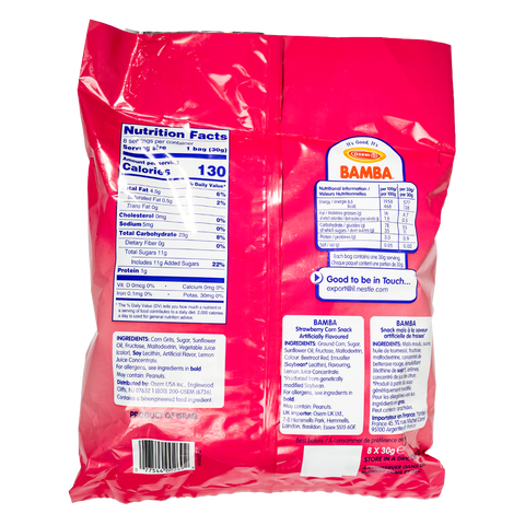 Bamba Strawberry Family Pack 8x30gr