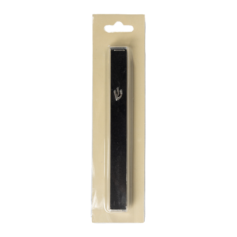 Black Aluminum 12cm Mezuza 1un
