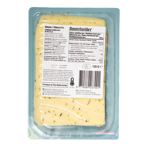 Gouda Chives Sliced Cheese 125gr