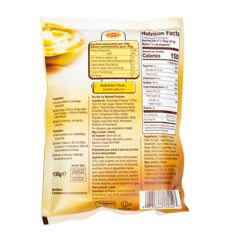 Heat&Serve Mashed Potatoes 130gr