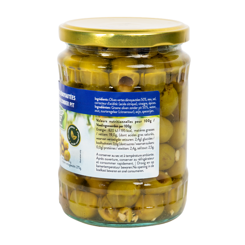 Pitted Green Olives 540gr